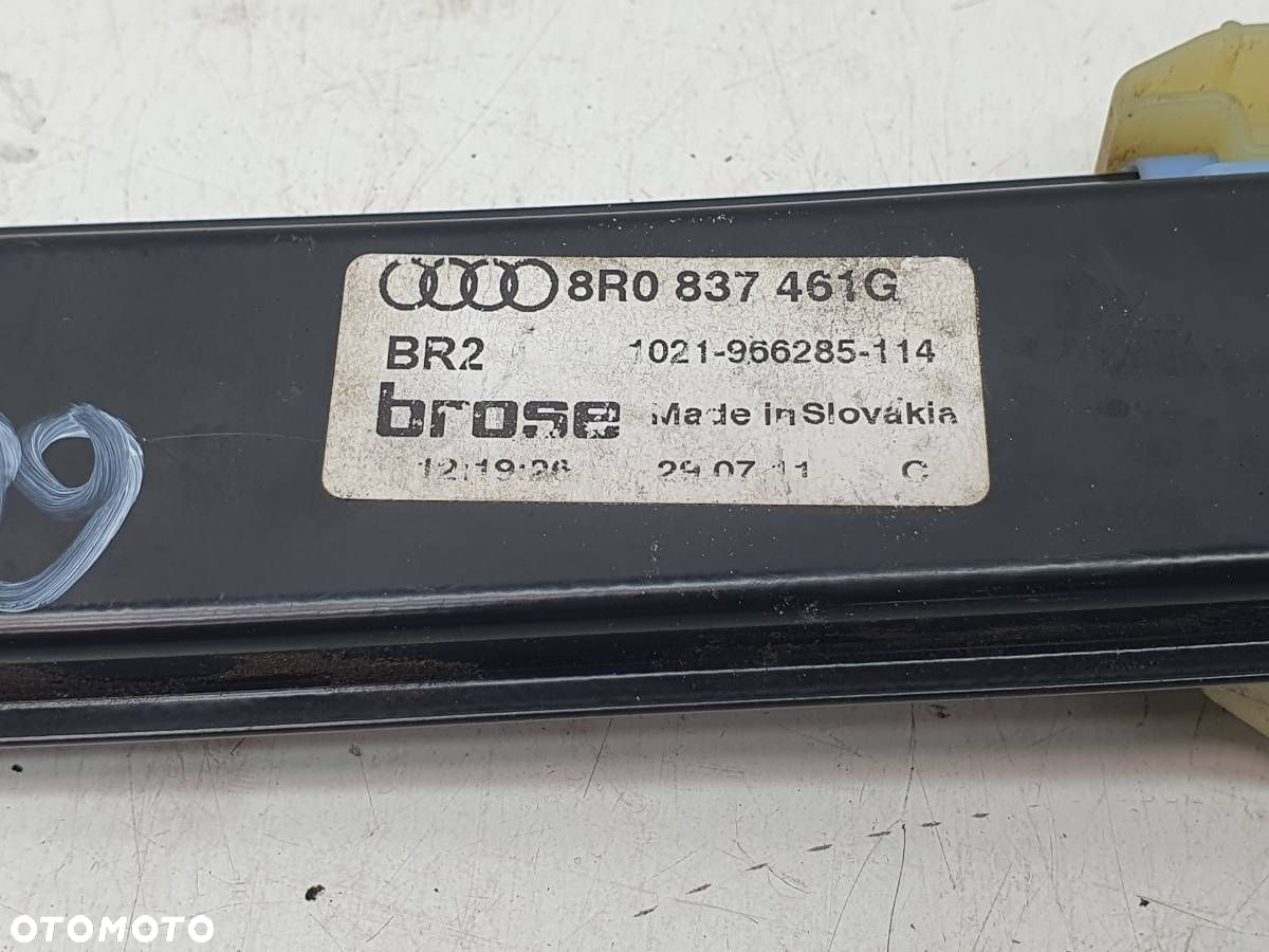 PODNOŚNIK SZYBY PRZÓD  PRZEDNI LEWY AUDI Q5 8R 8R0837461G 8K0959801B - 7