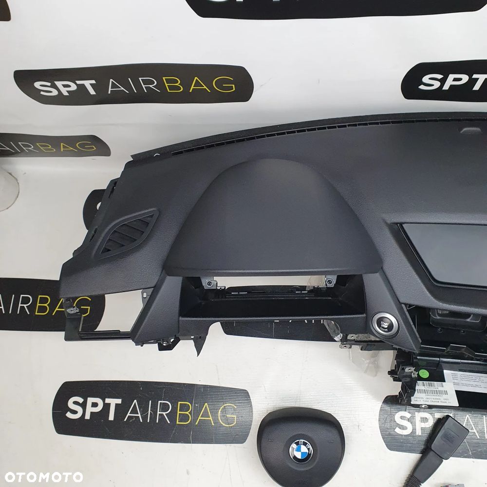 BMW X1 E84 DESKA ROZDZIELCZA KONSOLA KOKPIT PULPIT PODUSZKI AIRBAG AIR BAG NAPINACZE KIT SET - 2