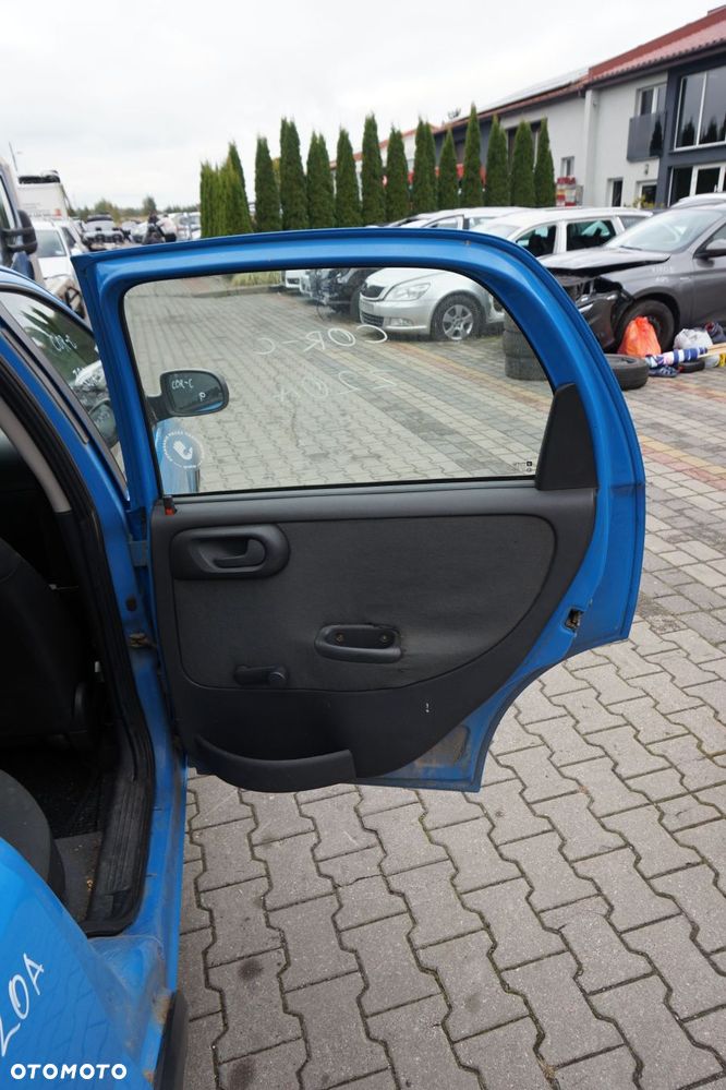 DRZWI TYLNE PRAWE CORSA C III 5D HB Z20A  NIEBIESKI OPEL 1999-2003 - 8
