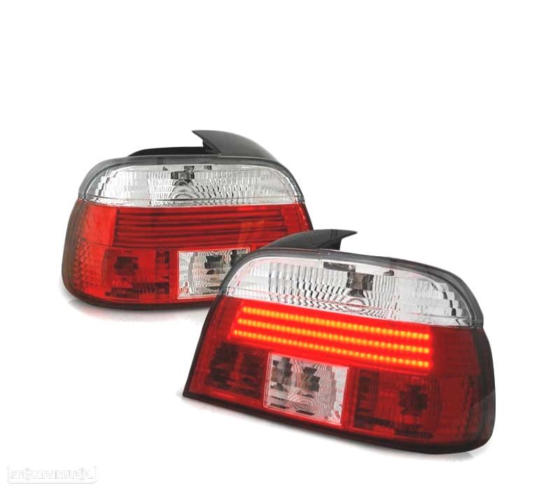 FAROLINS TRASEIROS LED BMW E39 LIMOUSINE 95-00 RED CRYSTAL VERMELHO CRISTAL - 2