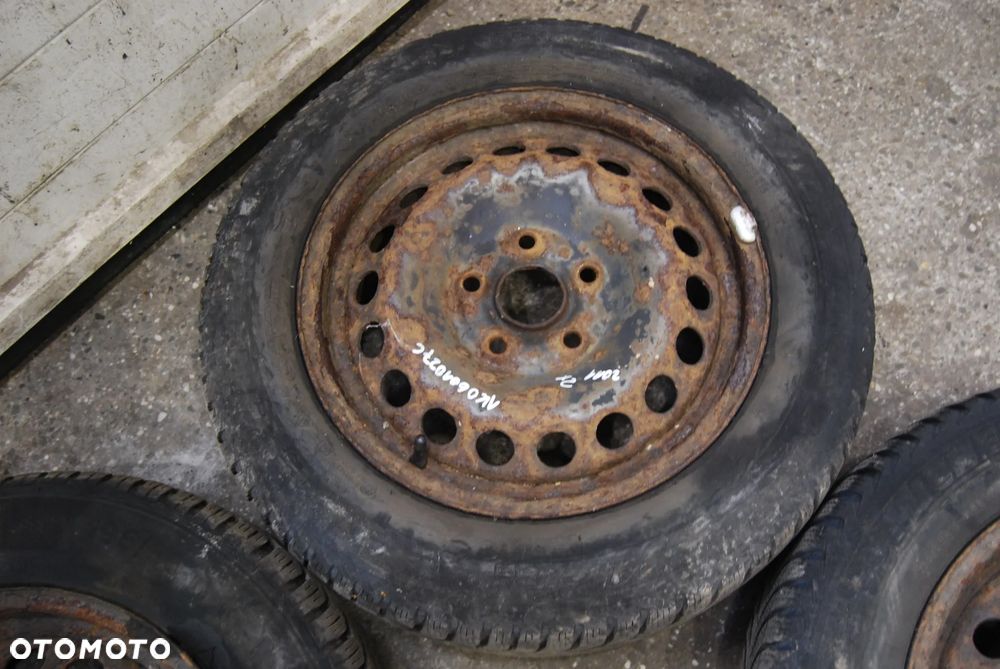 FELGI STALOWE + OPONY ZIMOWE 1K0601027C 5X112 ET47 6J VW GOLF V TOURAN 195/65R15 - 5