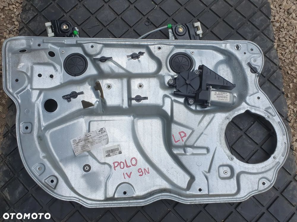 PODNOŚNIK SZYBY LEWY PRZÓD EU 6Q4837401H VW POLO 4 IV 9N 5D HB 01-05 - 1