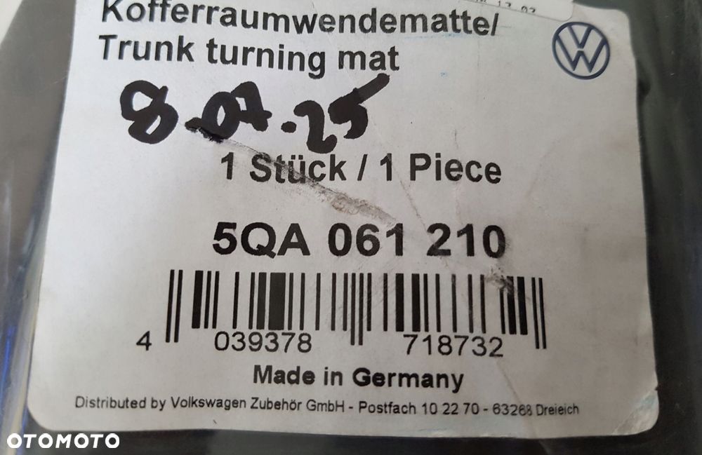 vw touran mata do bagażnika dwustronna 5 osobowy om 5qa061210 - 3
