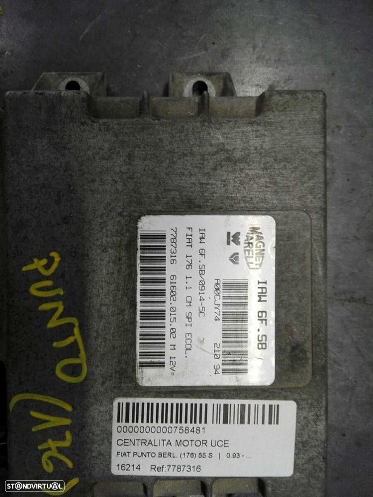 CENTRALINA MOTOR UCE FIAT PUNTO 1994 -7787316 - 4
