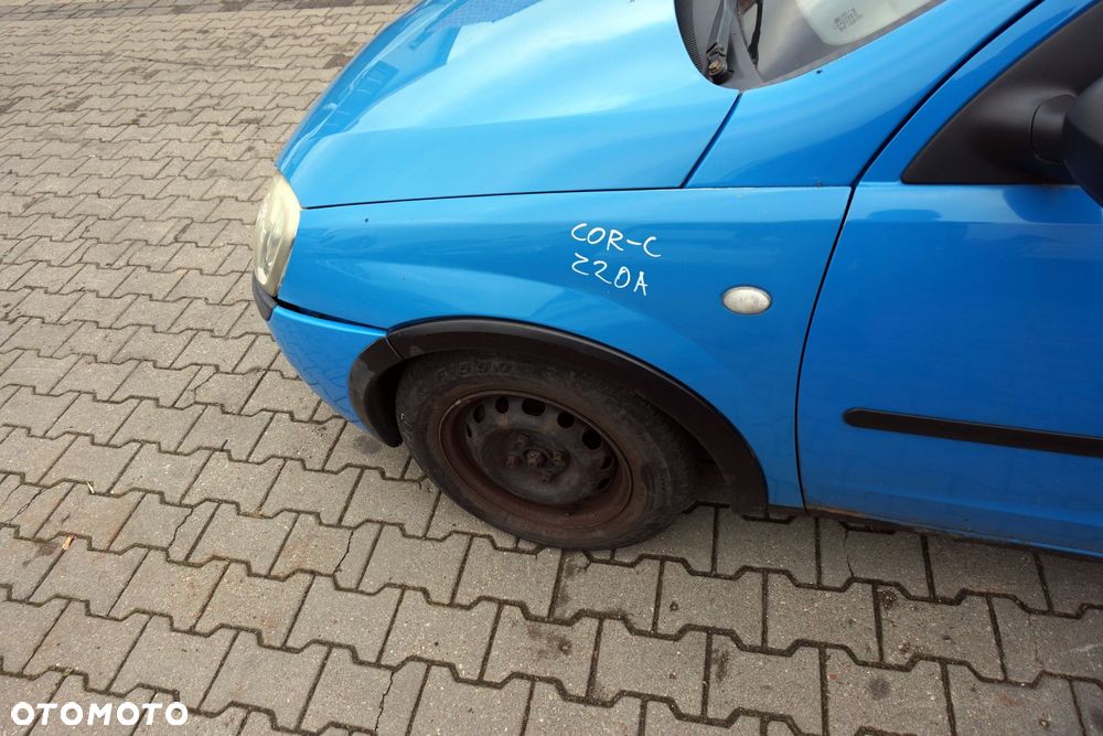 MASKA ZDERZAK BŁOTNIKI LAMPY CORSA C III Z20A  OPEL 1999-2003 NIEBIESKI PRZÓD KOMPLETNY - 10