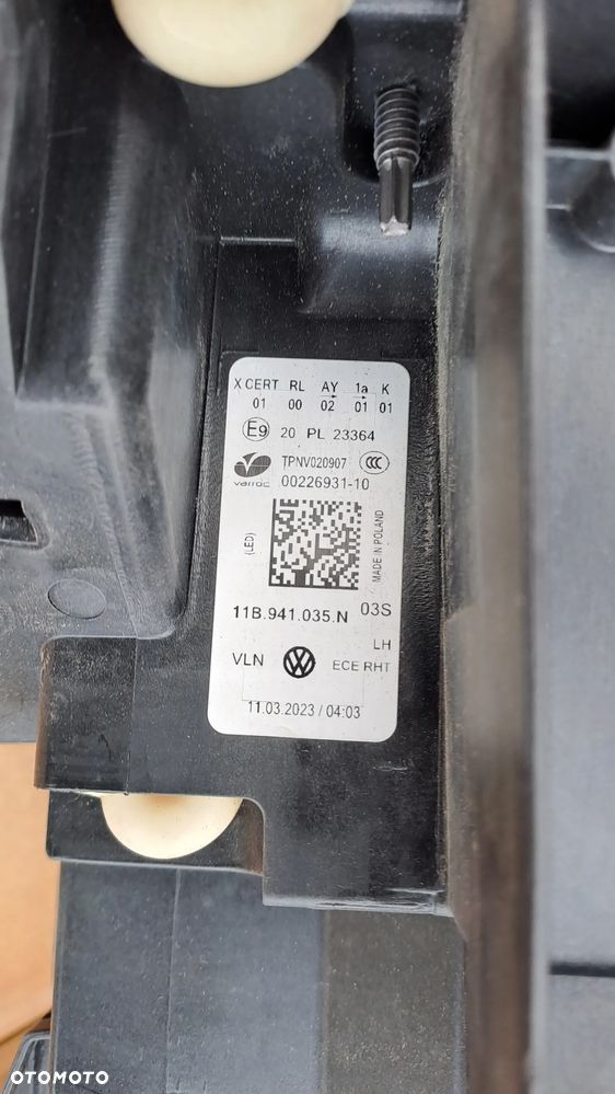 VW ID.4 PRAWA LEWA LAMPA FULL LED 11B941036N 11B941035N KOMPLET ŁADNE - 10