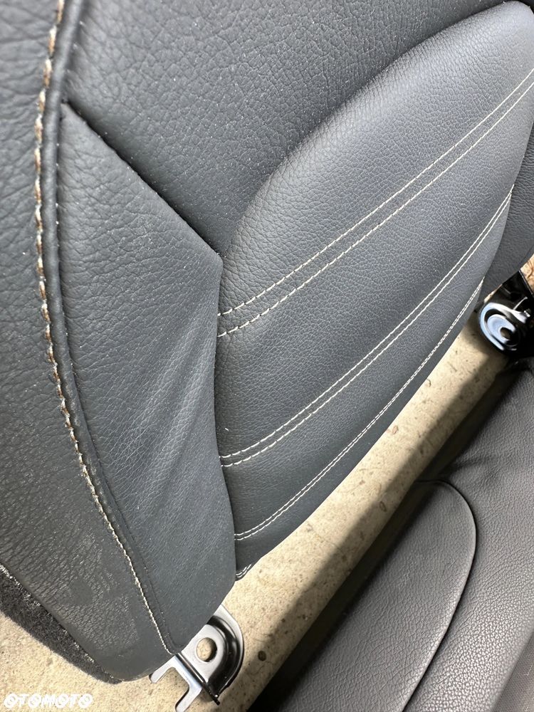 Smart 453 twingo 3 kanapa siedzisko fotel tył isofix skóra biała nić - 5