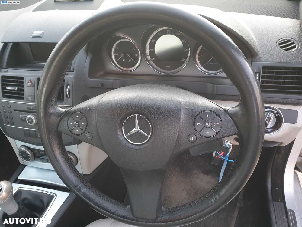 Volan Piele 3 Spite FARA Airbag Mercedes Clasa C Class W204 NFL Non Facelift 2007 - 2011 [K1571]