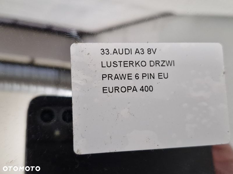 AUDI A3 8V LUSTERKO DRZWI PRAWE 6 PIN EU EUROPA - 6