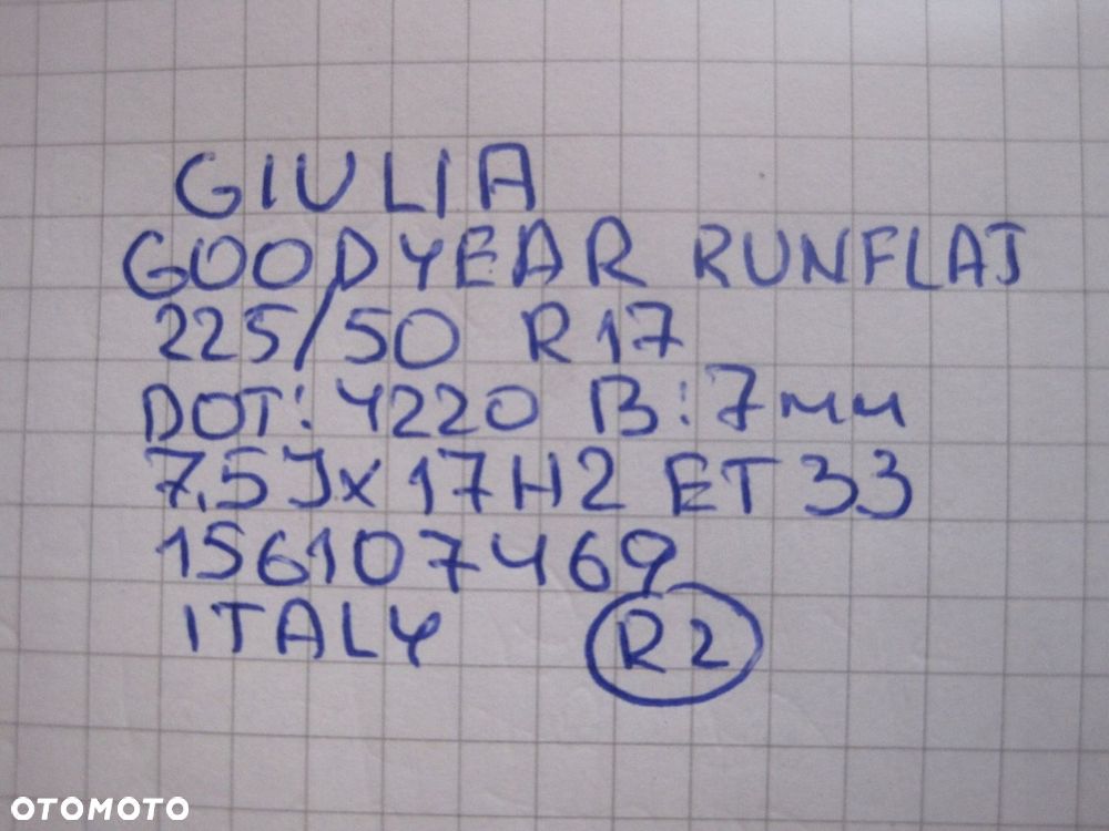 Koła felgi opony ALFA ROMEO GIULIA R17 7mm - 15