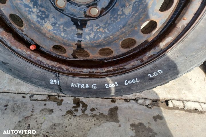 Jante tabla cu anvelope 15 - set 185/65 R15 Opel Astra G [1998 - 2009 - 5