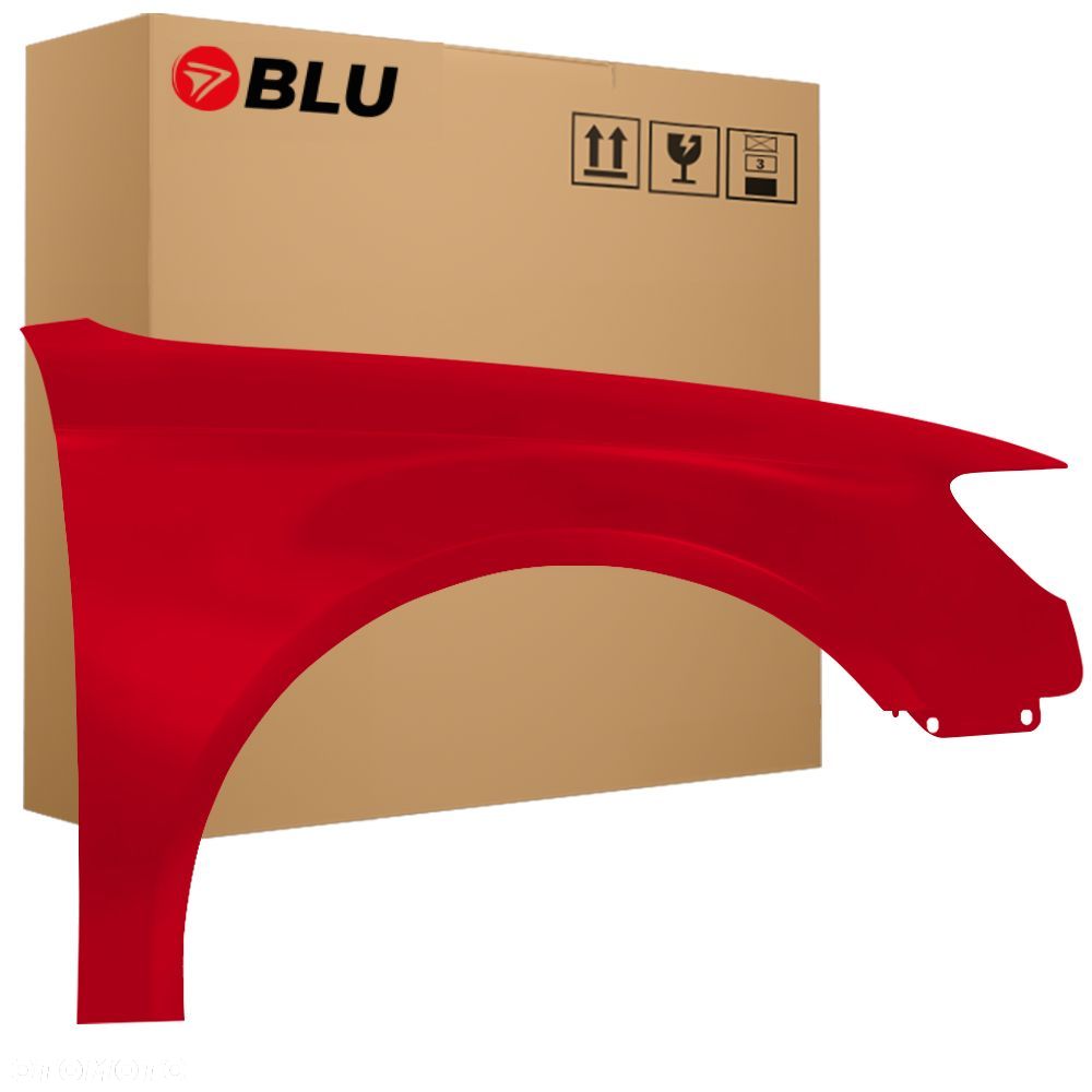 BLU Błotnik AUDI A3 8V HATCHBACK SPORTBACK LZ3M prawy czerwony 2012-2020 przód MisanoRot - 1