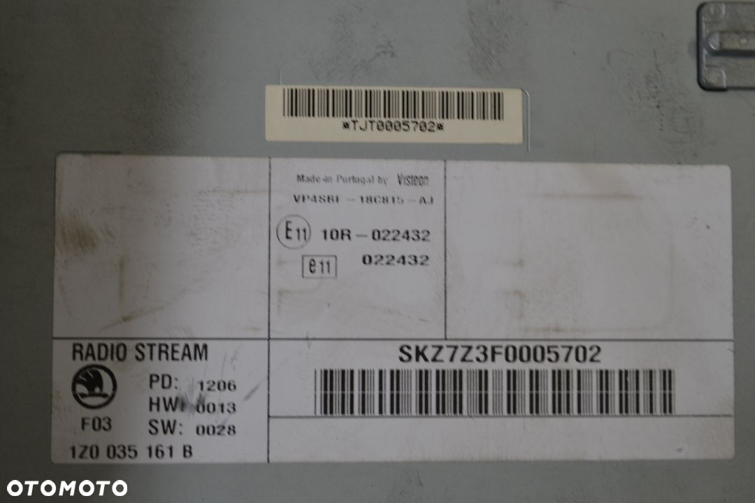 R11 RADIO SAMOCHODOWE SKODA OCTAVIA II 1Z0035161B - 2