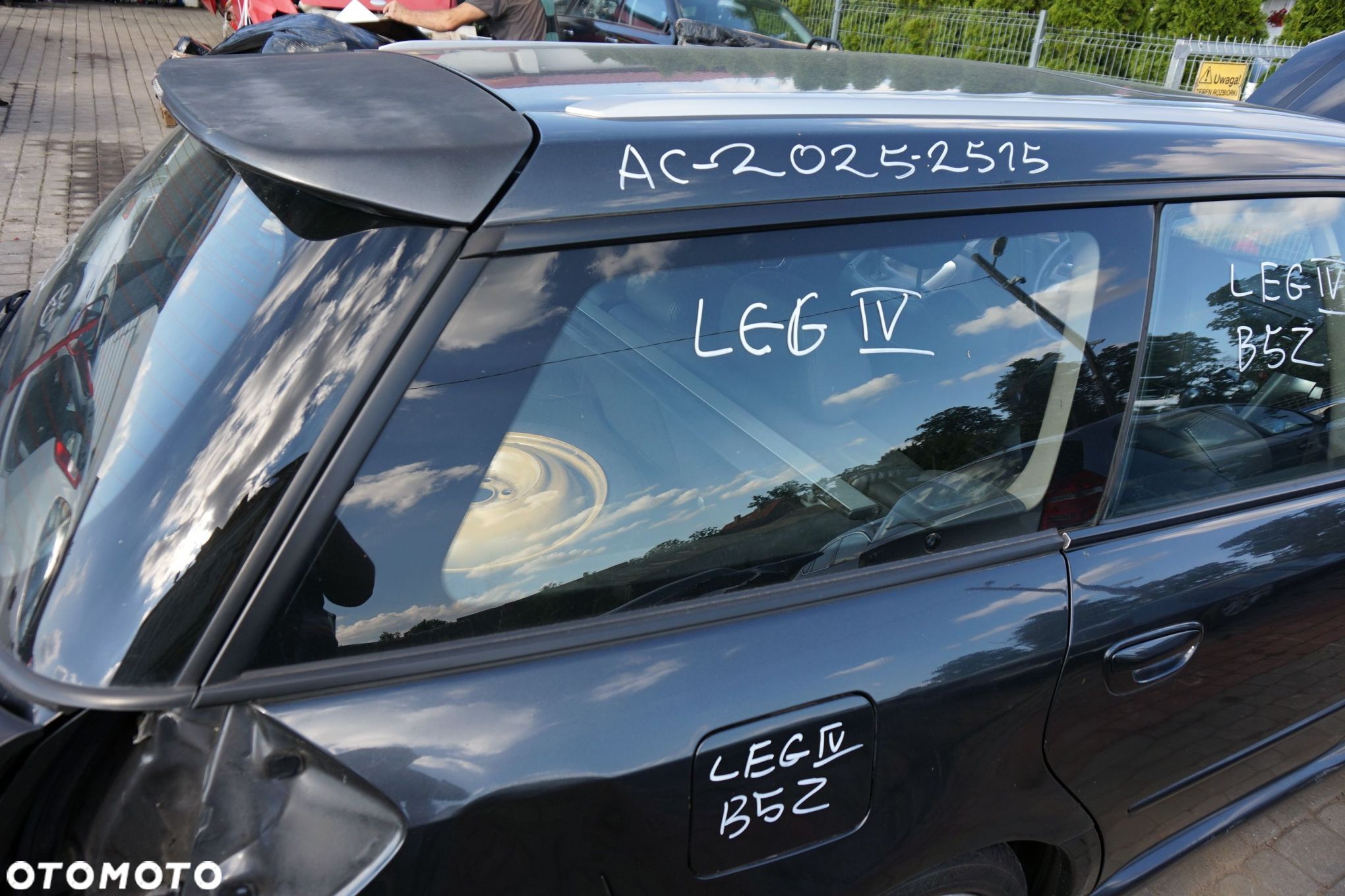 SZYBA KAROSERYJNA TYLNA PRAWA BOCZNA LEGACY IV BP LIFT KOMBI 65210AG200 SUBARU 2006-2009 - 1