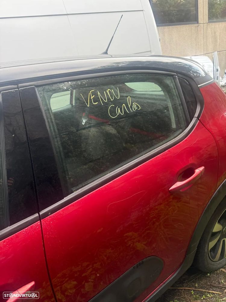 Porta Trás Esquerda Citroen C3 Ano 2017