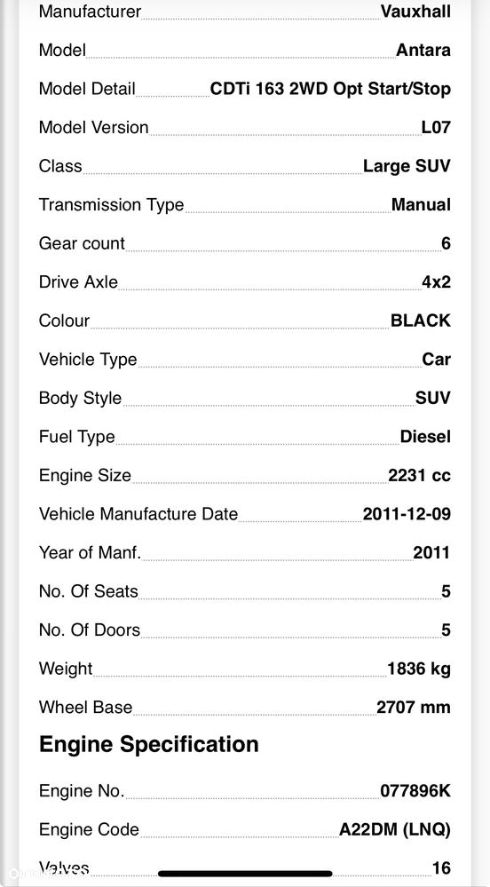 Skrzynia manualna opel captiva antara a22dm 2.2 - 4