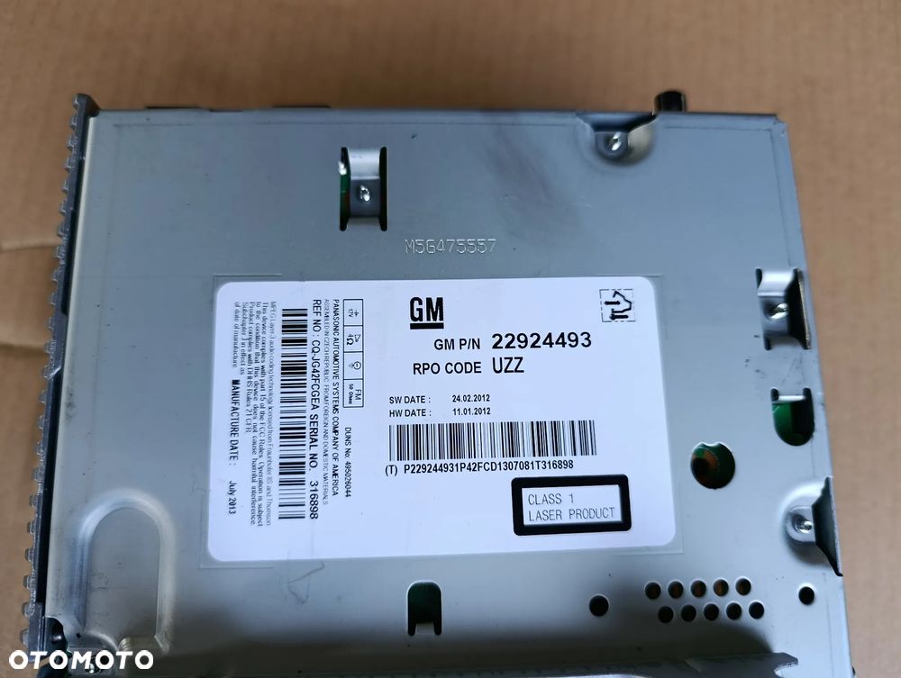 OPEL ASTRA J IV 4 RADIO WYŚWIETLACZ EKRAN PANEL 22924493 22858076 13360091 - 11