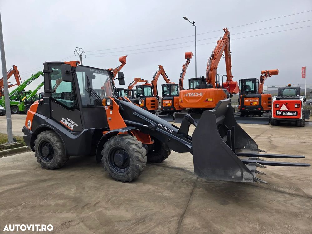 Hitachi ARTICULAT ZW65, Ridica 2,4tone la 3,2m, incarca 8x4 si semiremorci basculabile, 2019, 1.790h, 4x2, Cupla rapida, cupa 1mc, furci, AC, Anvelope 70%-ok, STARE FOARTE BUNA, POSIBILITATE LEASING 3 ani-PROMOTIE 34.900 EUR+Tva - 6