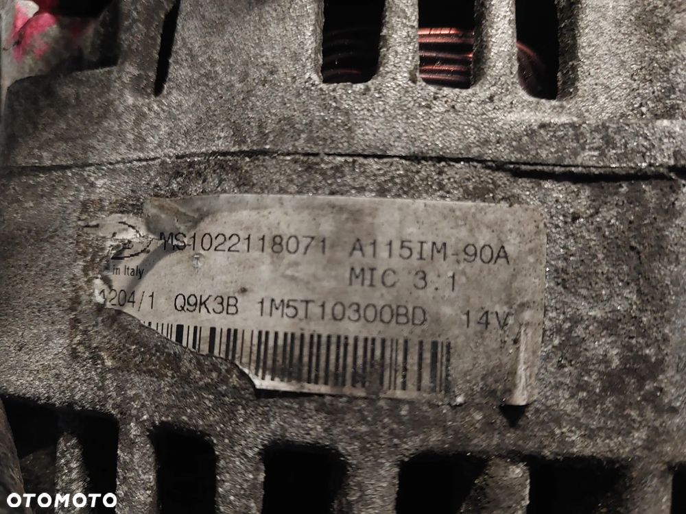 ALTERNATOR MS1022118071 FORD FOCUS MK1 1.8 TDDI Diesel 98-04 Q9K3B 1M5T10300BD z podporą łożyskiem łożysko - 3