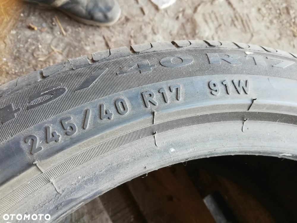 2 opony letnie używane 245/40R17 Pirelli Cinturato - 3