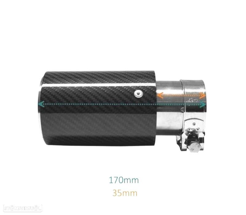 PONTEIRA DE ESCAPE BMW LOOK M CARBONO - 4