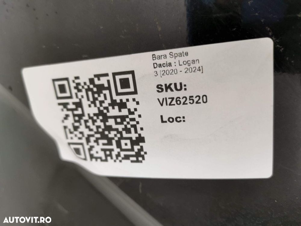 Bara Spate Dacia  Logan 3 2020 2021 2022 2023 2024 Originala In Stare - 8