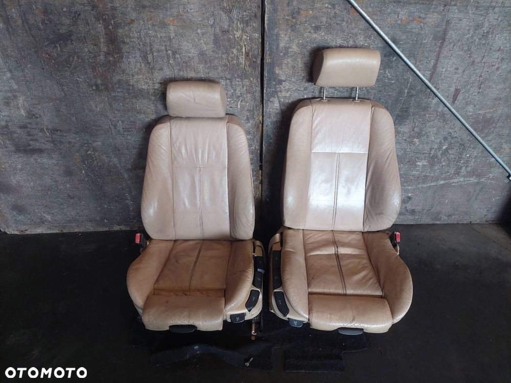 FOTELE KOMPLET LEWY PRAWY KANAPA TYŁ + BOCZKI BMW E39 523i JASNE MANUALNE - 7