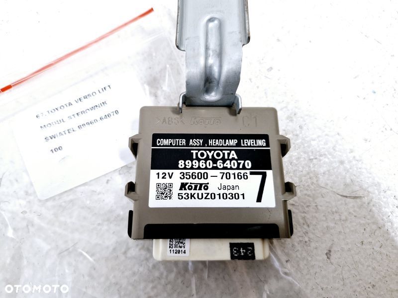 TOYOTA VERSO LIFT MODUŁ STEROWNIK ŚWIATEŁ 89960-64070 - 3