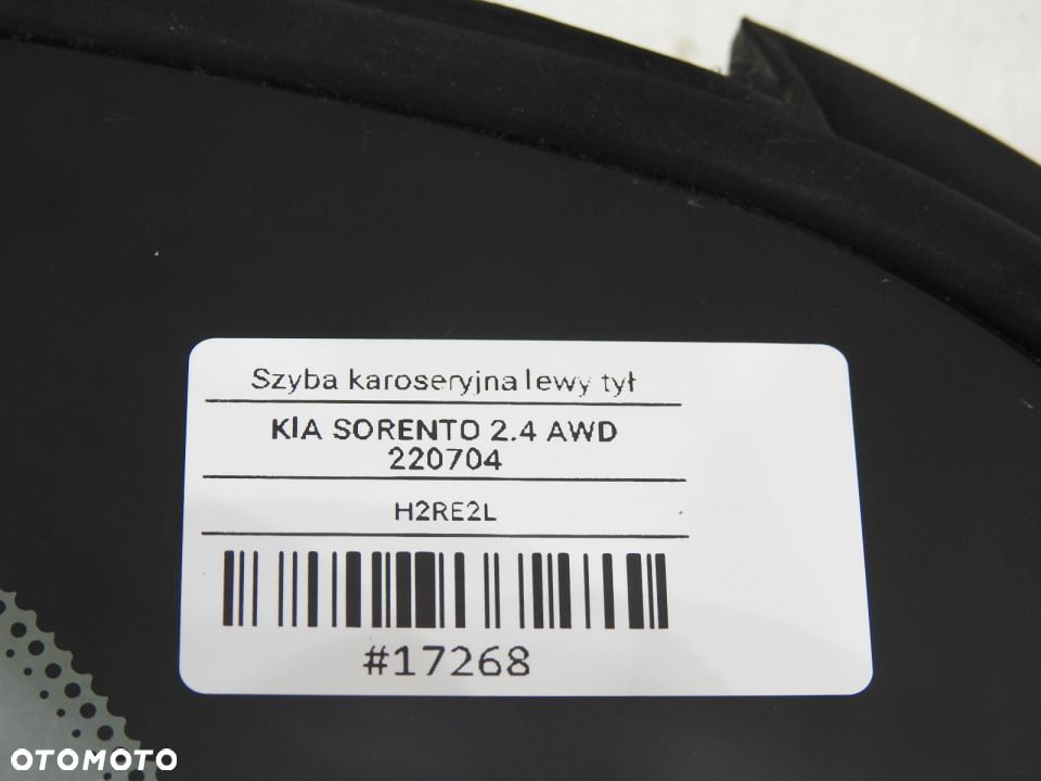 SZYBA KAROSERYJNA LEWY TYŁ KIA SORENTO I - 7