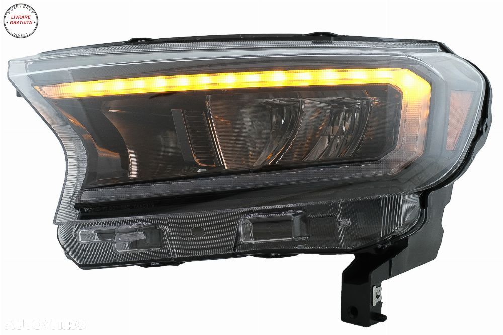 Faruri LED Light Bar Ford Ranger (2015-2020) LHD Negru cu Semnal Dinamic- livrare gratuita - 9
