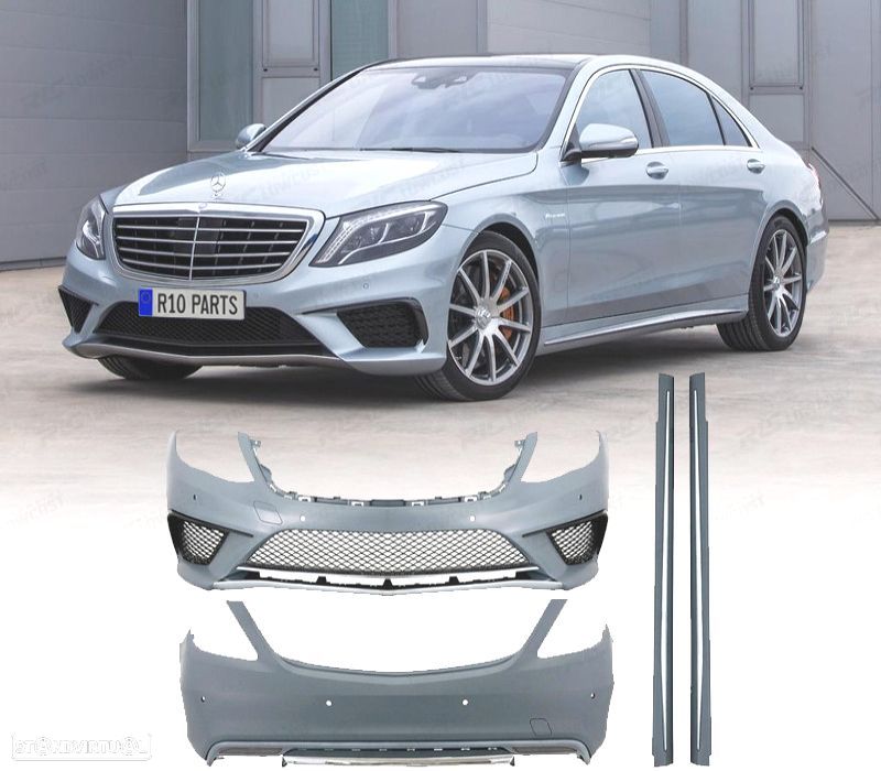 KIT DE CARROÇARIA MERCEDES CLASE S W222 13- LOOK S65 AMG CURTO - 1