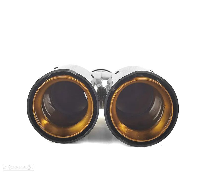 PONTEIRA DE ESCAPE ESQUERDA BMW LOOK M PERFORMANCE DORADO CARBONO - 4