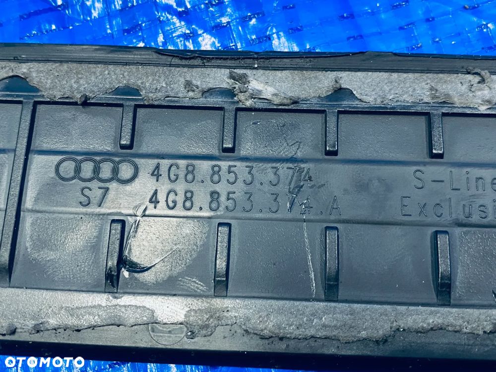 LISTWY PRÓG NAKŁADKI PROGOWE S-LINE PROGU LEWA PRAWA PRZÓD PRZEDNIE TYŁ TYLNE AUDI A7C7 S-LINE 13R ; 4G8853376A 4G8853375B 4G8853374A 4G8853373B ORYGINAŁ - 8