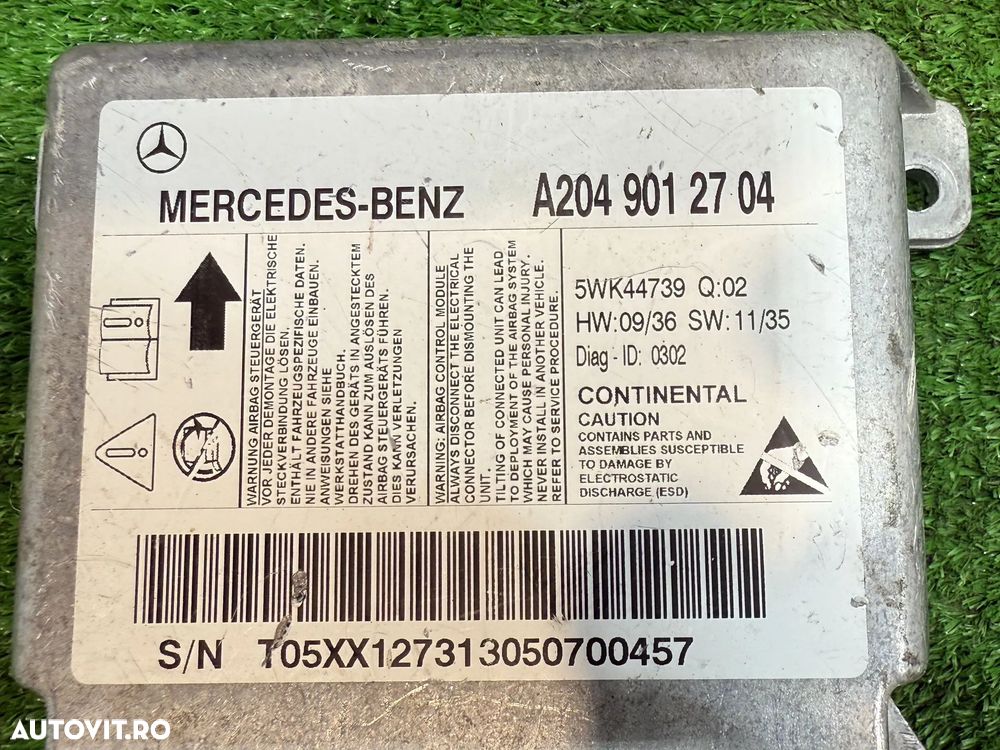 AIRBAG CALCULATOR MERCEDES BENZ C-CLASS C320 W204 2008 COD OEM A2049012704 2007-2015 - 7