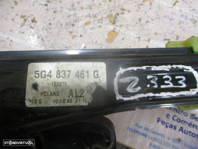 Elevador Sem Motor 5G4837461G VW GOLF 7 5G FASE 1 2014 1.6TDI 105CV 5P CINZA RATO FE - 3