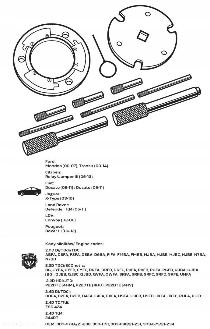NEO ZESTAW BLOKAD ROZRZĄDU DO DIESLA FORD/CITROEN/FIAT/LDV/PEUGEOT 11-334 - 6