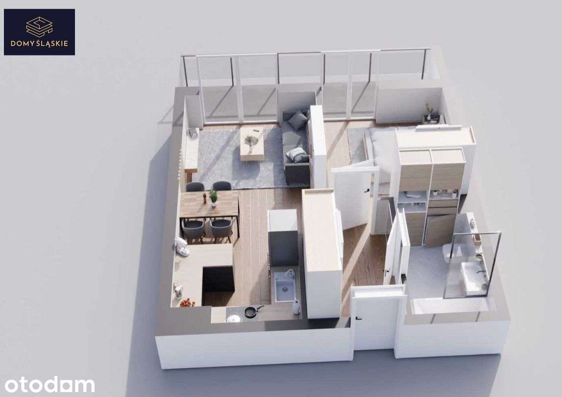 B6 - 2 pokoje + balkon