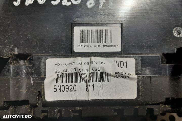 Ceasuri bord 5N0920871 5N0920871 Volkswagen VW Tiguan 1 5N [2007 - 20 - 3