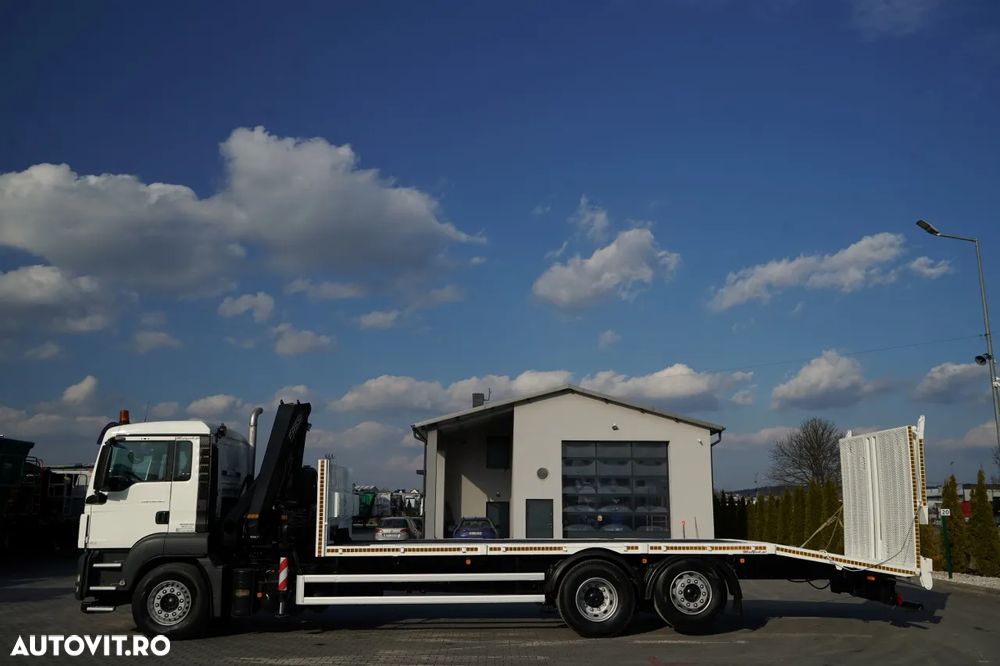 MAN TGS 26.360 / 6X2 / REMORCA AUTO + FASSI F 190A.22 / COMANDE HIDRAULICE / TROLIU / - 2