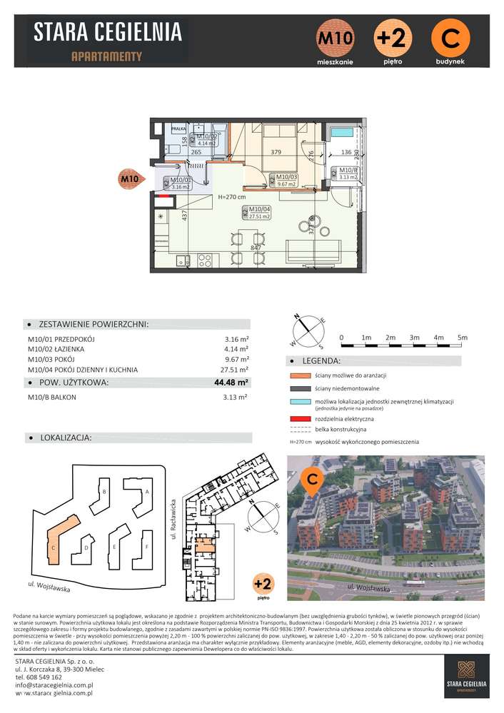 2-pokojowe mieszkanie 44m2 + balkon Bezpośrednio - Pełny obrazek: 2/7