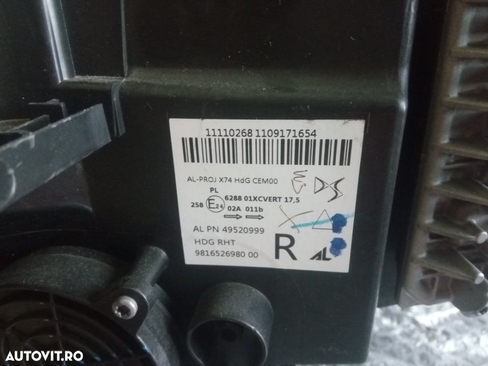 Far Citroen DS7 far stanga led 9816527080 - 6