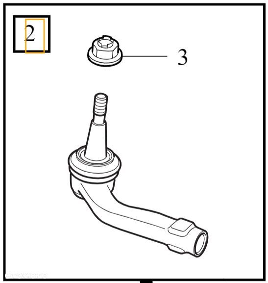 VOLVO S60 III V60 II lewa koncowka drazka kierowniczego OE - 2