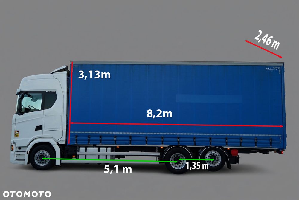 Scania 450 / FIRANKA 8,2 m / 6x2 / OŚ PODNOSZONA / EURO 6 - 3