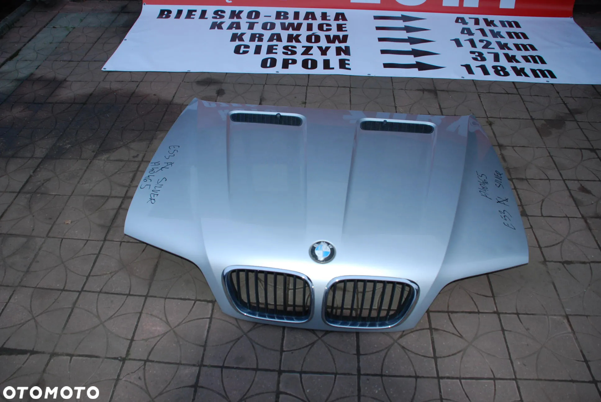 BMW E53 maska kolor silver nr A40465 WYSYŁKA - 2