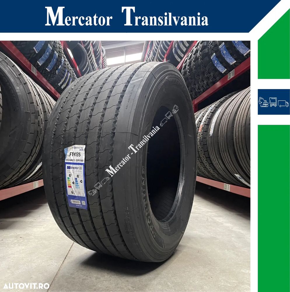 Anvelopa NOUA M+S* Regional 455/40R22.5 Fortune FTH135 160J Remorca - 1