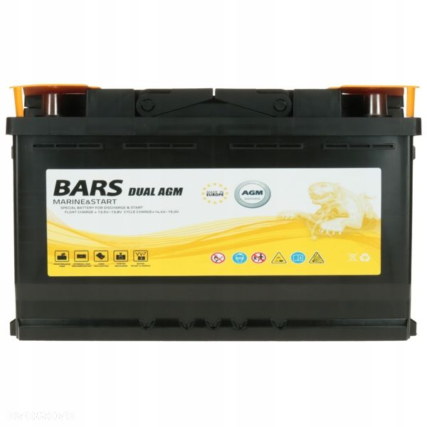 Akumulator Bars Dual Purpose AGM Deep Cycle 80Ah 800A 700Wh L4 P - 21 kg - 3