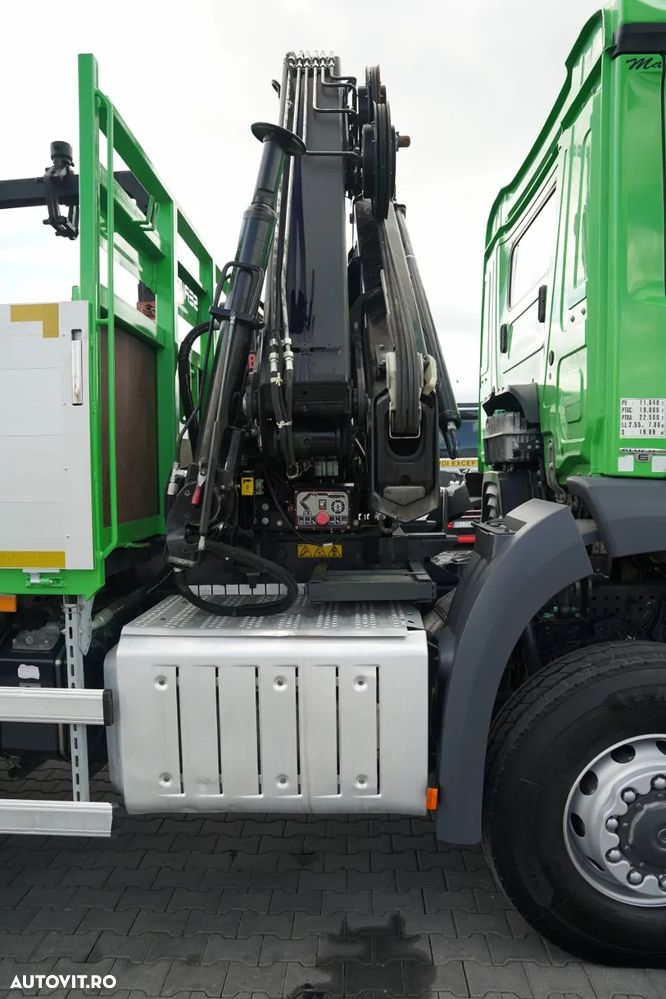 Mercedes-Benz AROCS 1835 / 4x4 / LIVRARE + HIAB 162 ES-3 HDS / RADIOCOMANDĂ / ROTATOARE / FURCĂ / EURO 6 - 21