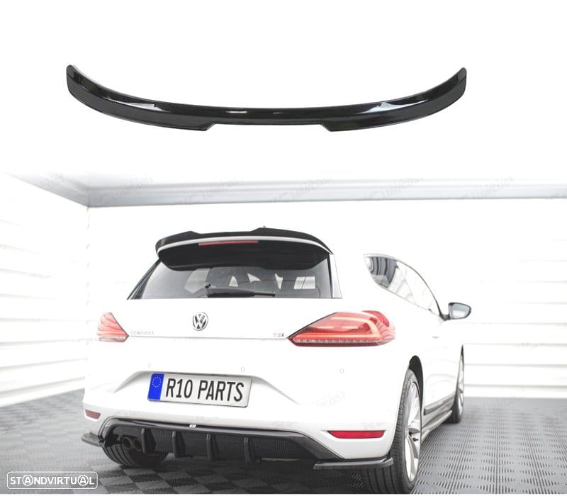 ALERON SPOILER VOLKSWAGEN VW SCIROCCO R 09-14 PRETO BRILHANTE - 1