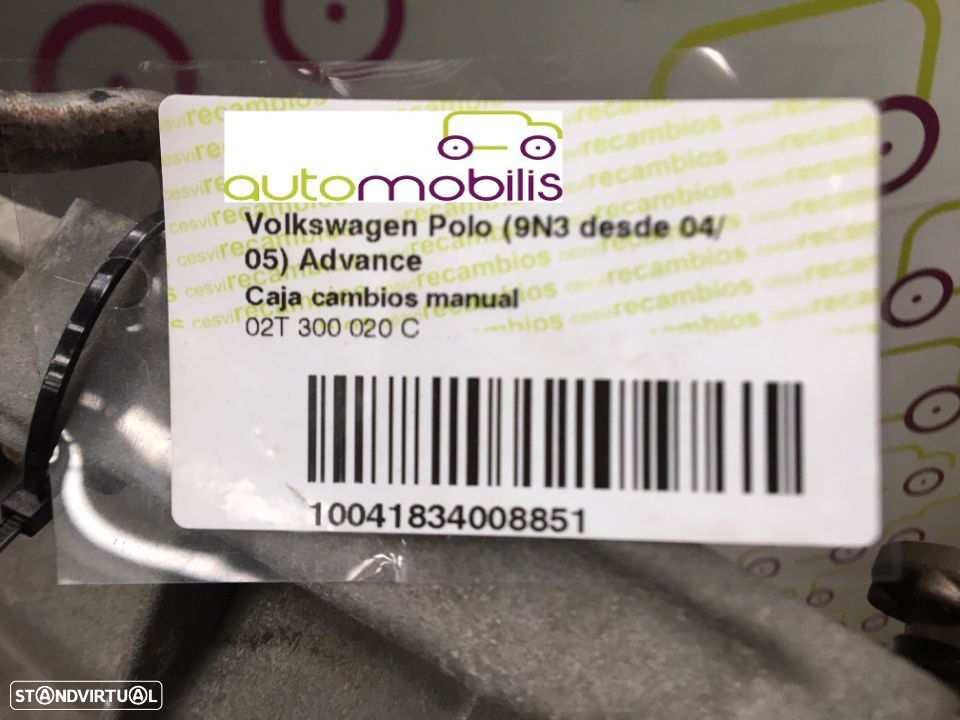 Caixa de 5 Velocidades 30171 Volkswagen Polo (9N) 1.4 i 80 Cv de 2008 - Ref : JHQ - NO30171 - 7