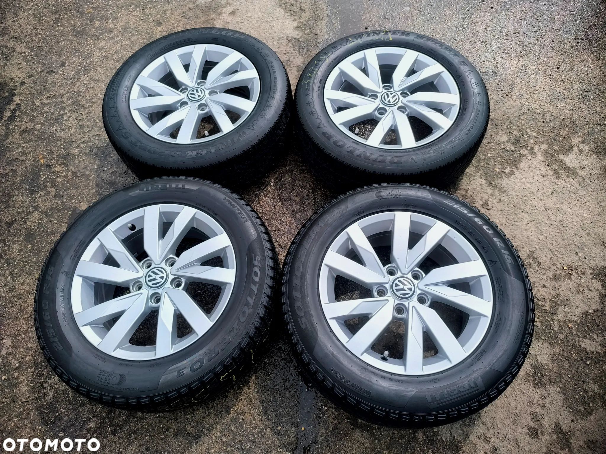 5x112 Alufelgi Felgi Aluminiowe 16 Koła Zimowe Zima VW PASSAT B8 3G0 SHARAN II 2 TROC THE BEETLE SKODA YETI SUPERB III 3 SEAT ALHAMBRA II 2 AUDI A6 C6 Q2 Legnica ALU-RAD 215/60 5mm - 1